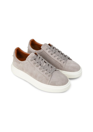 Deery Erkek Hakiki Süet Gri Sneaker Ayakkabı - 04651mgrıe02