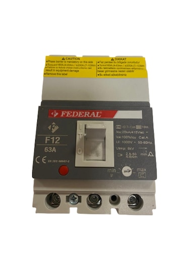 Federal F12 63A Ayar Sahalı Kompakt Şalter