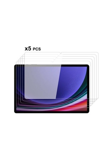 Samsung Galaxy Uyumlu Tab S10 Plus 5 Adet Tablet Temperli Cam Ekran Koruyucu