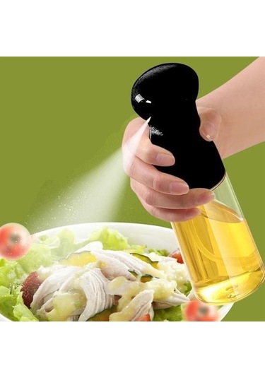 Seçkin Trend Çok Amaçlı Cam Şişe Püskürtmeli Dağıtıcı Yağdanlık Limonluk Sirke Sosluk Spreyi Siyah Çok Renkli