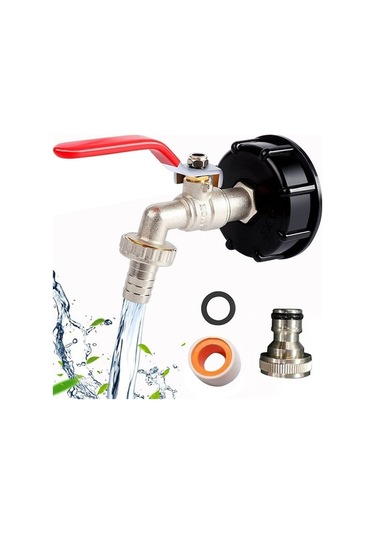 Ulzyvf İbc Konteyner 1/2 İnç Pirinç Ibc Tankı Aksesuarları S60x6 Su Deposu 1000l Ibc Adapte İçin