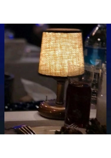 Riolight Bakır Eskitme Retro,rustik,vintage Ledli Pilli Abajur Ge