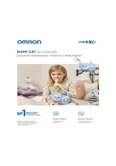 Omron Nami Cat, Çocuklara Uygun Sevimli Nebulizatör Ne-c303k-kde