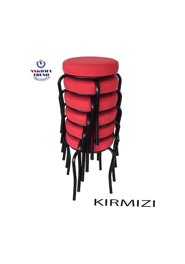 Tabure(Siyah Ayaklı) (6 Adet) - Mutfak Balkon Tabur...