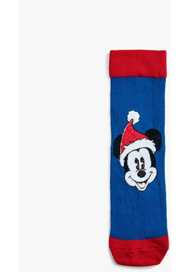Koton Mickey Mouse Soket Çorap Lisanslı Baskılı Mavi 3wam80248aa 3WAM80248AA624 Mavi