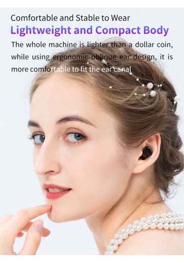 Primepickings Tws Kablosuz Bt5.1 Çift Kulaklık 2000mah Şarj Kutusu Taşınabilir Spor Led Ekran Gürültü Azaltma Ios Android Uyumlu