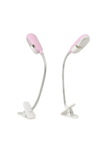 Ayt Powermaster Pm-2510 Lr44 Pilli Ledli Kitap Okuma Klavye Lambası Mandallı Kıskaçlı Gece Lambası Beyaz