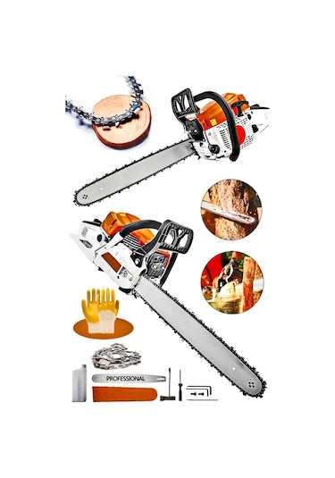 Moonshop Benzinli Testere 52cc Ağaç Odun Dal Kesme Makinesi Motor