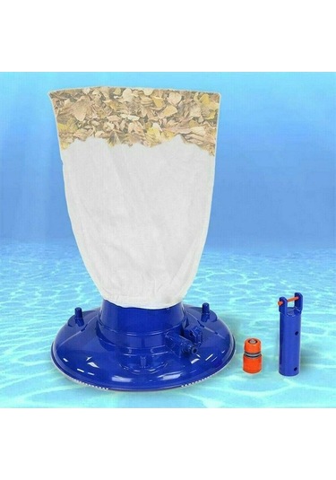 Novahub Havuz Yaprak Vakumu - Mavi Bahçe Adaptörlü Temizlik Aparatı Mavi