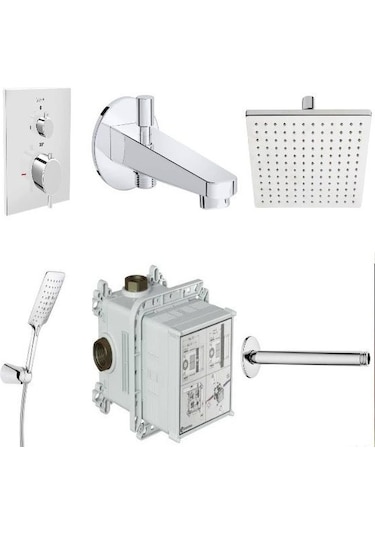 Artema Ankastre Termostatik Banyo Bataryası Set 6'lı