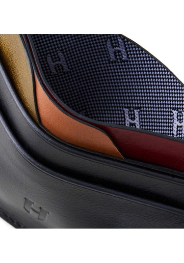 Elton Erkek Siyah Plus Color Deri İnce Tasarım Çok Bölmeli Rfid Korumalı Kartlık Siyah