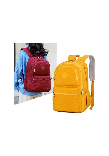 Tcherchi Öğrenciler ve Gezginler İçin Çok Cepli ve Hafif Sırt Çantası Mavi