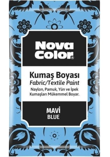 Nova Color Toz Kumaş Boyası 12 gr Mavi