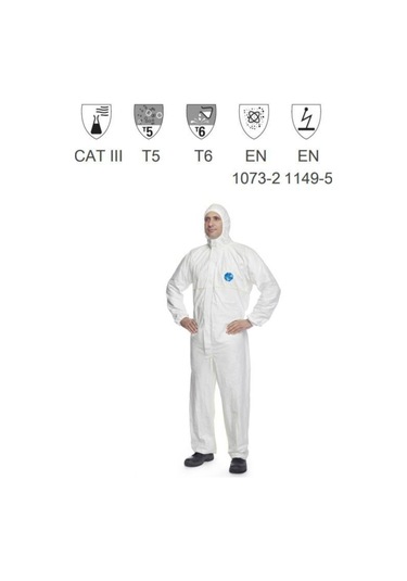 Tyvek 200  Easysafe Chf5 Tek Kullanımlık Koruyucu Tulum Tip 5-6