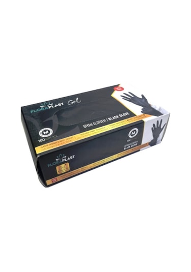 Floraplast Pudrasız Elastik Kutulu M 100 Adet Siyah