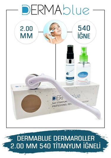 Dermablue 2.00mm Dermaroller 540 Titanyum Iğneli Orijinal Derma R