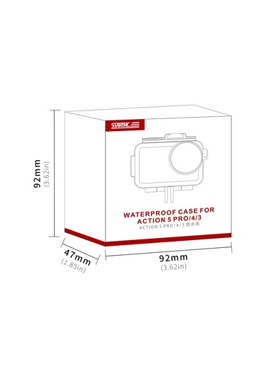 Djı Osmo Action 5 Pro / 3/4 Startrc 40m Sualtı Su Geçirmez Muhafaza Dalış Çantası İçin Siyah