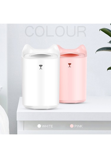 Leezsing 3.3l Kapasiteli Süper Sessiz Çift Sprey Nemlendirici, 3 Sprey Modu, 7 Renkli Işık, Akıllı Ateş Koruması, Usb Beslemeli, Pembe