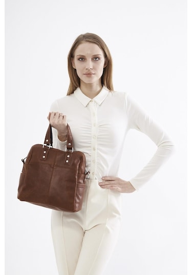 Derinss Leather Derinss Dkb0049 Hakiki Deri Kadın Taba El Ve Omuz Çantası 001