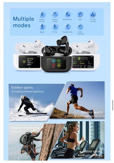 Laxsam M5 Pro LCD Ekran Bluetooth 5.3 Akıllı Kulak İçi Kulaklık