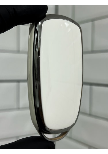 Chery Tiggo 8 Pro Smart Uyumlu Anahtar Kılıfı Beyaz - Gümüş