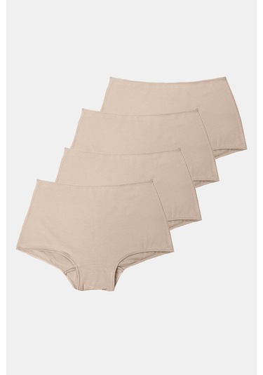 Malabadi Kadın Ten 4 Lü Paket Geniş Kenarlı Modal Külot 1053 Ten