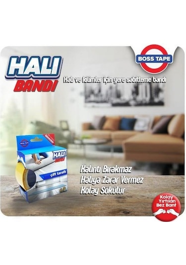 Kaydırmaz Bant Boss Çift Taraflı Halı - Kilim - Paspas Kaydırmaz 2Ad. Diğer