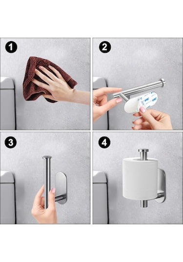 Tuvalet Kağıdı Tutucu Kendinden Yapışkanlı Banyo Tutucusu Diğer