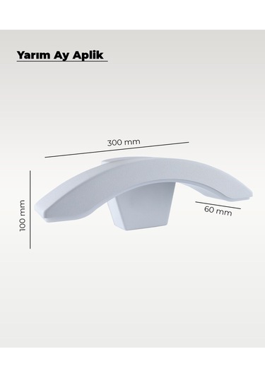 Beyaz Led Yarım Ay Aplik 3200k Sarı Işık Beyaz