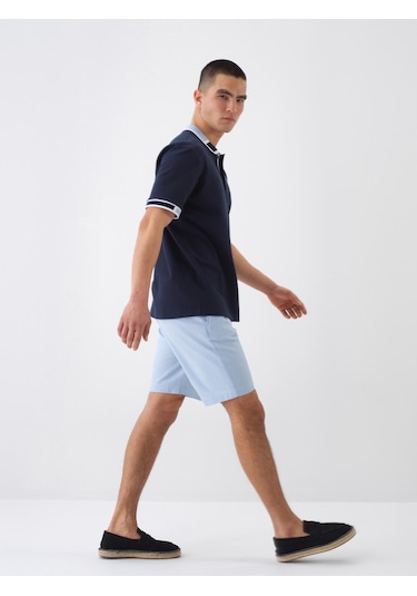 Xint Lacivert Pamuk Dokulu Regular Fit Tişört 502256