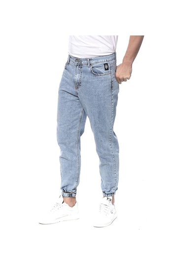 Likralı Paçası Lastikli Erkek Kot Pantolon