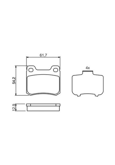 Mercedes 190 Serisi 201 2.5 Dizel 1985-1993 Bosch Arka Balata Wva20758