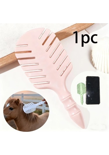 Elmpaly 1 Adet Açık Pembe Minyatür At Fırçası - Yumuşak Yuvarlak Kıllar Hassas Tüy Bakımı