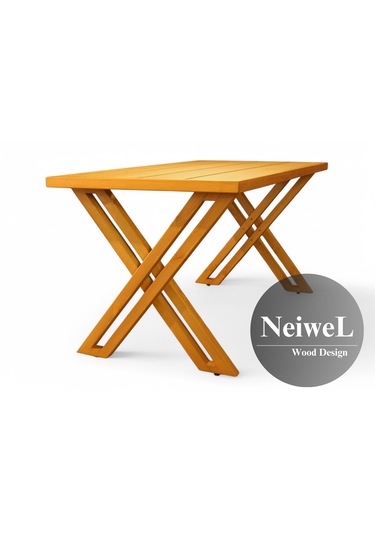 Neiwel Garden Sean Doğal Ahşap Bahçe Masa Ahşap