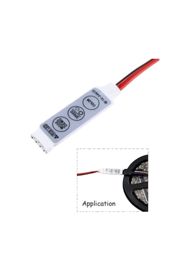 12V Butonlu Mını Rgb Led Kontrol Şerit Led Kontrol Kumandasız Mod (552520529)
