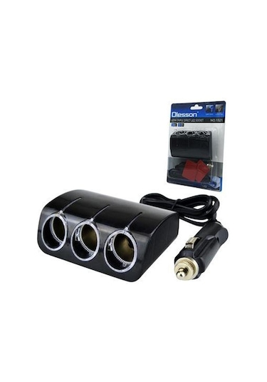 Ayt Olesson 1521 12-24v 3lü 120w 80 Cm Kablolu Araç Oto Tır Çakmak Çoklayıcı Çakmaklık Çoğaltıcı