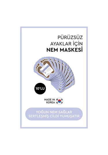 Mjcare Premium Foot Care Pack - Nemlendirici Çorap Tipi Ayak Bakım Maskesi 10'lu