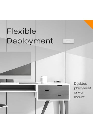 Zyxel 5-port Gigabit 10/100/1000 Unmanaged Ethernet Switchı Ethernet Splitter Masaüstü Veya Duvara Montaj Gs-105b V5