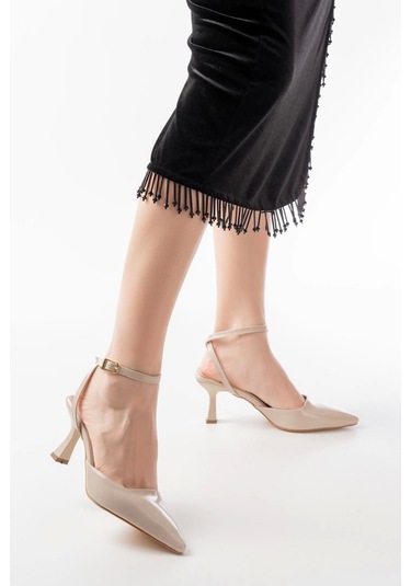 Ten Rugan Günlük 7 Cm Topuklu Bayan Ayakkabı Bej