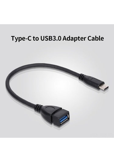 Geeroyoo Usb3.0 Type-c Otg Dönüştürücü Kablosu - Telefon Ve Tablet İçin Siyah, 25cm Uzunlukta Veri Transferi