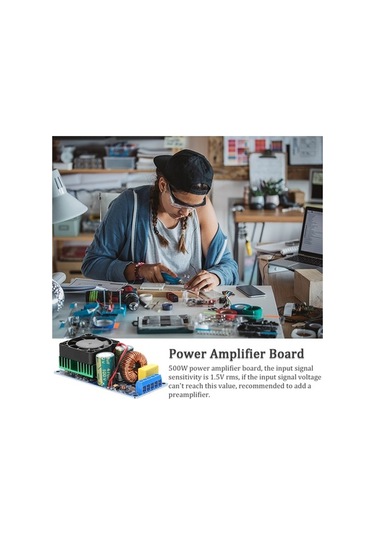 Fortunelane 500w Irs2092s D Sınıf Hif Dijital Güçlendirici - Tek Sesli, 4-8ω Hepsil Süpürge Desteği, Aşırı Sıcaklık & Kısa Devre