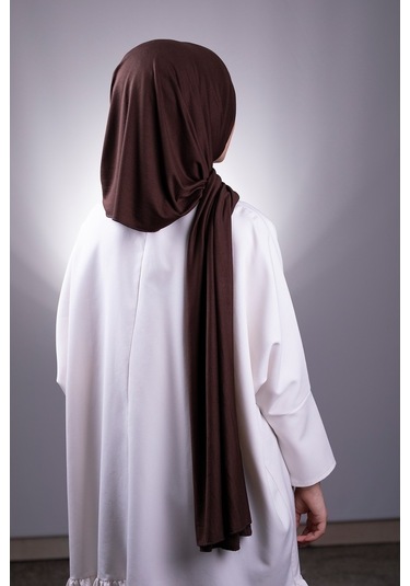 Kahve Düz Klasik Şal Viskon Kumaş Likralı Penye 202101_14 Kahve