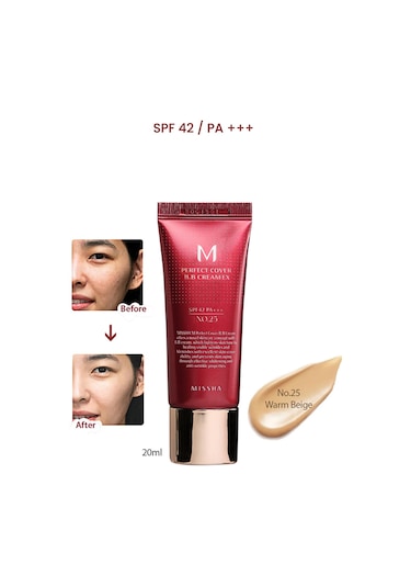 Missha Yoğun Kapatıcılık Sunan BB Krem M Perfect Cover BB Cream Ex No: 25 20 ML