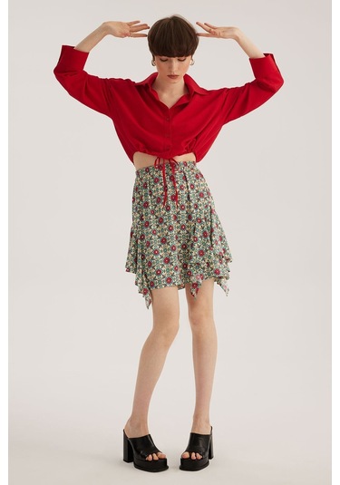 Stella Pulvis Çok Renkli Fırfırlı Mini Etek Çok Renkli