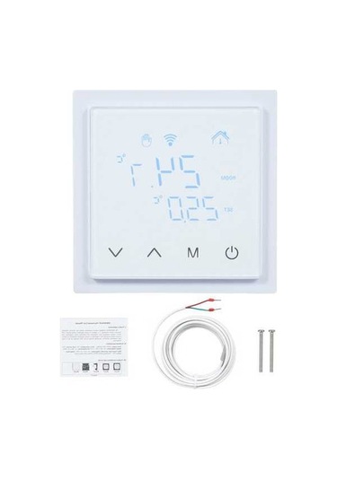 Novahub Oda Termostatı Akıllı 16a Isıtma Sıcaklık Kontrol 85-250v Beyaz Led Dokunmatik Ekranlı