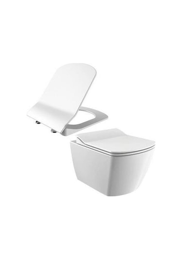 Creavit Elegant Rim-off Asma Klozet + Yavaş Kapanır Kapak + Vitra Gömme Rezervuar Set