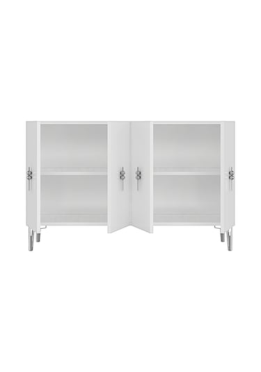 Ka1217bs Salkım Konsol Ve Tv Sehpası Beyaz-silver 120cm