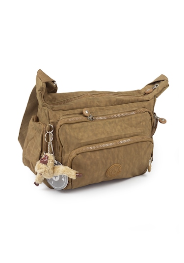 Krinkıl / Klinkır Su Geçirmez Kumaş Çok Gözlü Çapraz Kol Ve Omuz Postacı Çantası 116g Taba