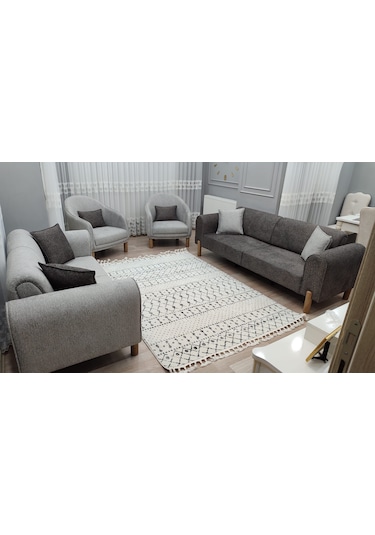 Mimoza Bohem Koltuk Takımı Antrasit - Gri