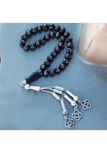 Baklava Arası Gül İşlemeli Gürcistan Oltu Tesbih